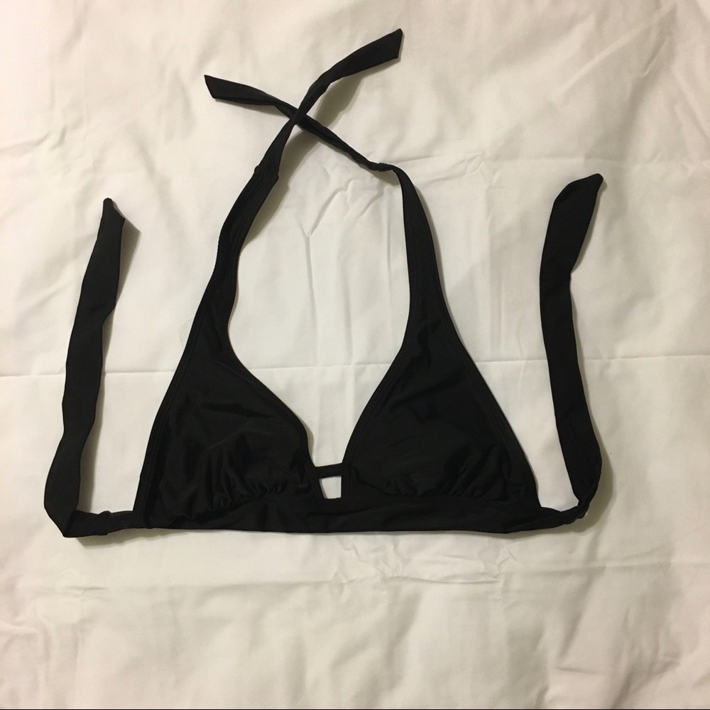 Black halter top bikini